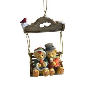 VTG Cherished Teddies Christmas Ornament "Holiday Snocones" Bears, Swing